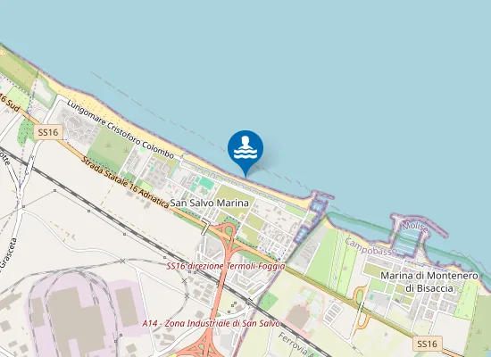 Map of 700 MT A NORD FOCE FOSSO V. MULINO