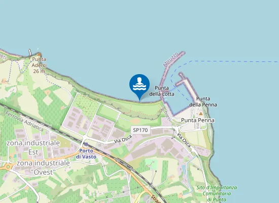 Map of 650 MT A NORD PUNTA DELLA LOTTA