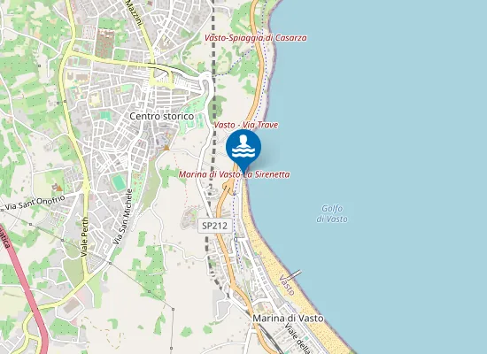 Map of LUNGO MARE E. CORDELLA - MONUMENTO ALLA BAGNANTE