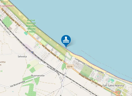 Map of 100 M Nord Foce T. Buonanotte