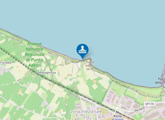 Map of PUNTA ADERCI - FOCE FOSSO APRICINO