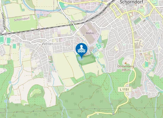 Map of SCHORNDORF ZIEGELEISEE