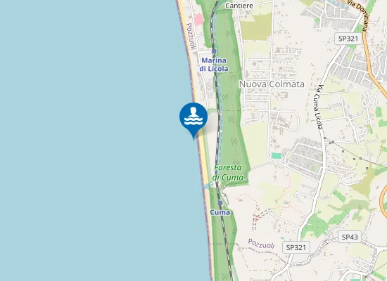 Map of EFFL. NORD DEPURATORE DI CUMA