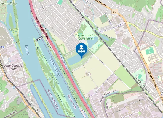 Map of BADETEICH SEESCHLACHT, LANGENZERSDORF