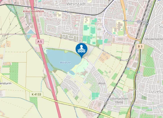 Map of WEINHEIM WAIDSEE