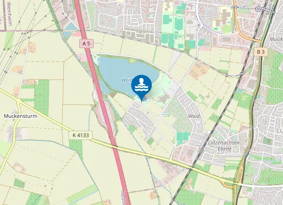 Map of WEINHEIM FKK SEE MIRAMAR