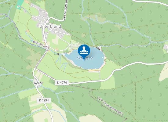 Map of BRAEUNLINGEN KIRNBERGSEE