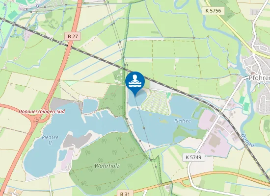 Map of DONAUESCHINGEN RIEDSEE