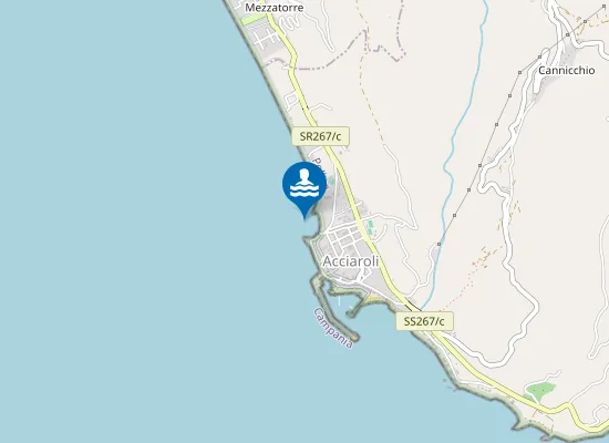 Map of SPIAGGIA ACCIAROLI (NORD PORTO)