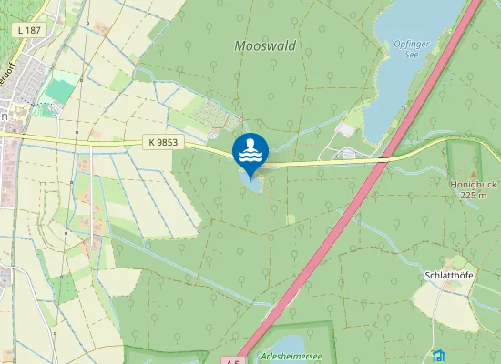 Map of OPFINGEN BAGGERSEE OCHSENMOOS