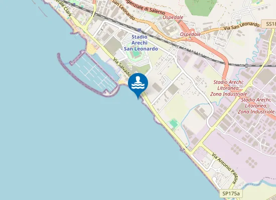 Map of SPIAGGIA A SUD DEL PORTO ARECHI