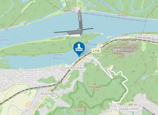 Map of DONAU ALTARM, GREIFENSTEIN