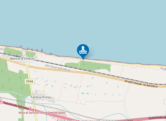 Map of TRA T.RE FANTINE E MARINA DI FANTINE