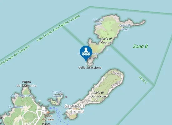 Map of ISOLA CAPRAIA CALA PIETRA DI FUCILE