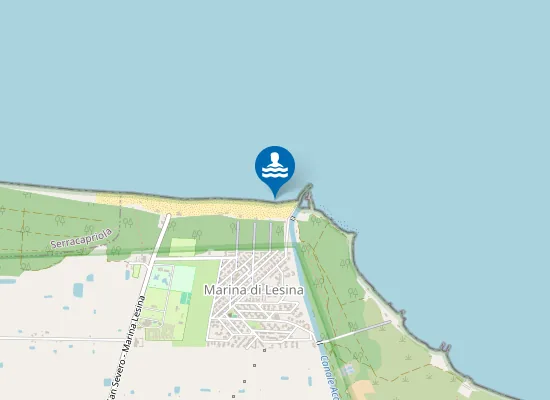 Map of CANALE PUNTA PIETRE NERE(30 MT SINISTRA)