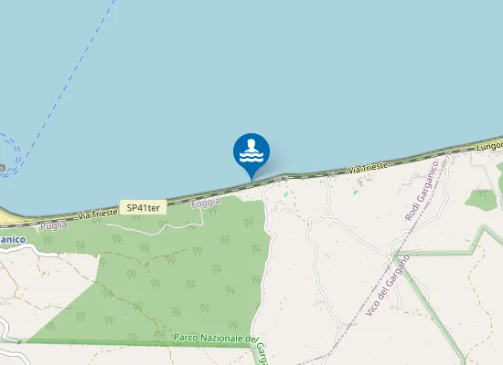 Map of CANALE ASCIATAZZA - 200 M. SX DELLA FOCE