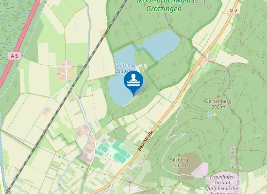 Map of GROETZINGEN BAGGERSEE