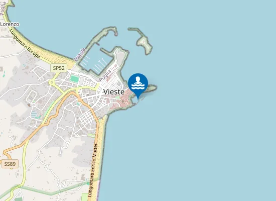 Map of SCARICO FOGNA VIESTE 500 MT DX