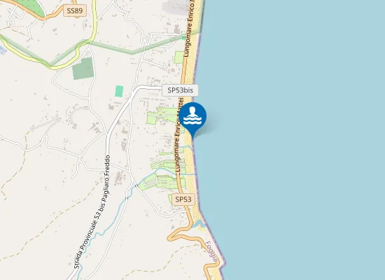 Map of 4 CANALE/FOCE 20M. SX RESID. CONCHIGLIA