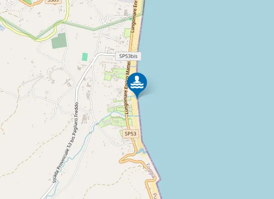 Map of 5 CANALE/FOCE DIREZ. STAZIONE AGIP