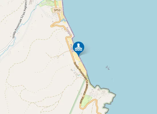 Map of CANALE CARUSO - CORR. FOCE-LOC. CALCARE