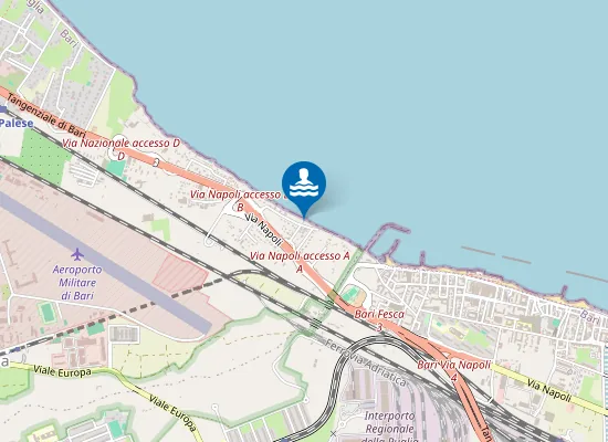 Map of FOGNA BARI OCCIDENTALE 500 MT NORD