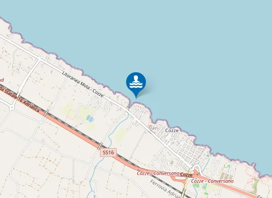 Map of COZZE - STAB.BALN. CANALONE