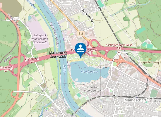Map of MAINPARKSEE MAINASCHAFF STRAND KLEINOSTHEIM