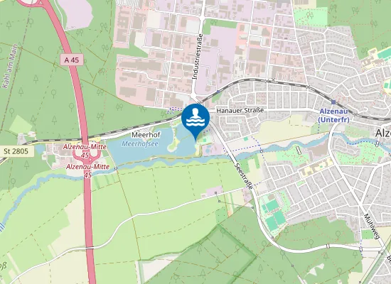 Map of MEERHOFSEE ALZENAU IUFR UNTERHALB WASSERWACHT