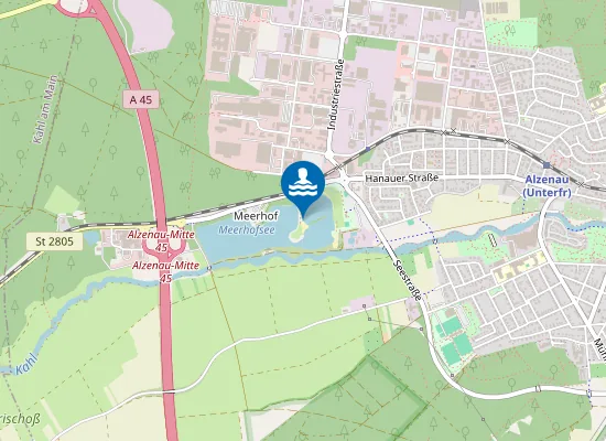 Map of MEERHOFSEE ALZENAU IUFR BUCHT LANDZUNGE