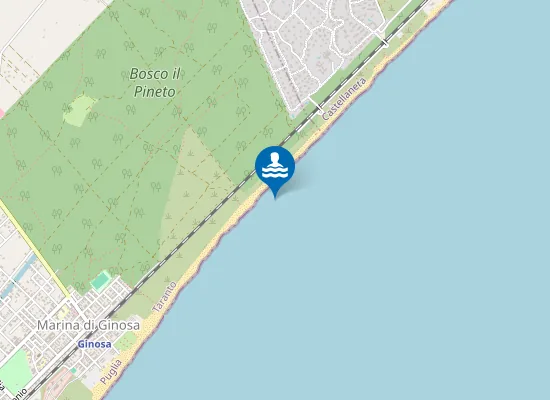 Map of SPIAGGIA LIBERA-ZONA PINETA REGINA
