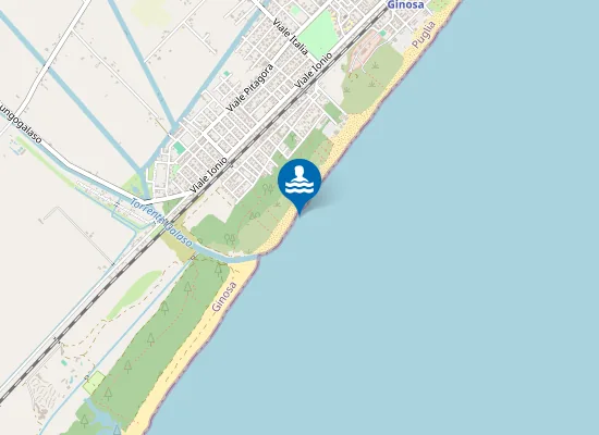 Map of SPIAGGIA LIBERA GINOSA MARINA-FIUME