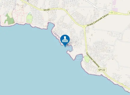 Map of STABILIMENTO CANNETO BEACH-PORTOSAURO