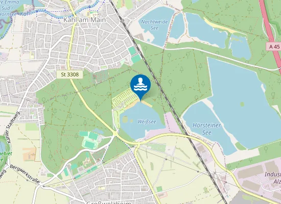 Map of STRANDBAD GROSSWELZHEIM KARLSTEIN AMAIN GROSSWELZHEIM BUCHT AM WALD