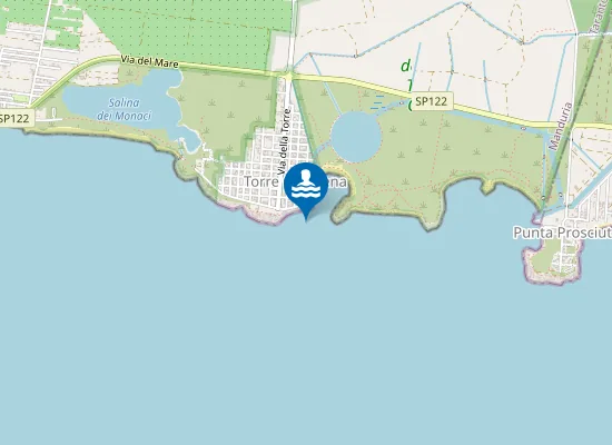 Map of SPIAGGIA LIBERA TORRE COLUMENA