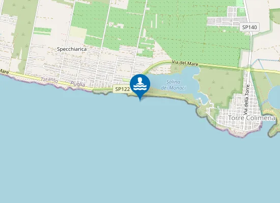 Map of SPIAGGIA LIBERA ZONA VECCHIA SALINA