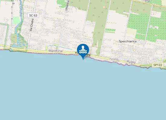 Map of Zona Specchiarica-Discoteca Munich Club