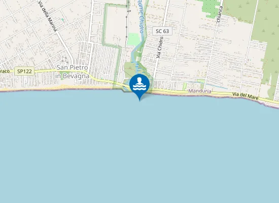 Map of SPIAGGIA LIBERA S PIETRO IN BEVAGNA