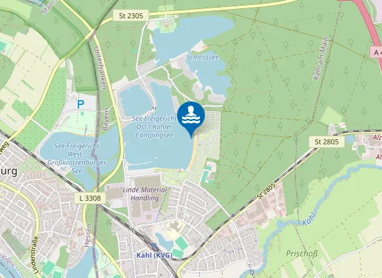 Map of SEE FREIGERICHT OST KAHL AMAIN STRAND PLATZMITTE