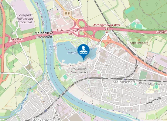 Map of MAINPARKSEE MAINASCHAFF STRAND MAINASCHAFF