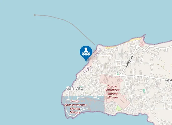 Map of SPIAGGIA SOTTUFFICIALI S.VITO