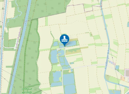 Map of BADESEE LECHFELD AINDLING NORDUFER