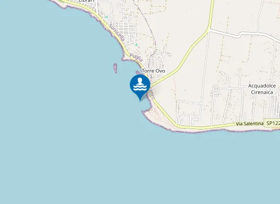 Map of TORRE OVO-BAR RISTORANTE COSTA D'ORO