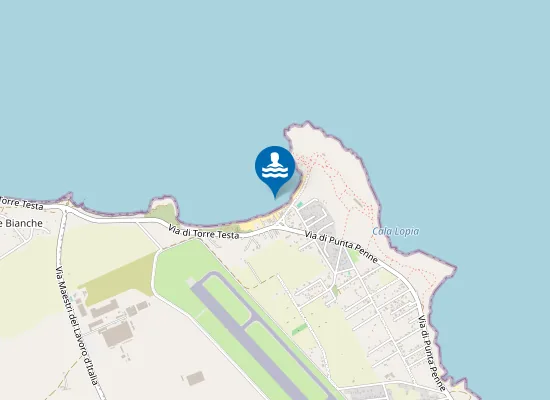 Map of PUNTA PENNE LIDO POSTE E TELEGRAFI