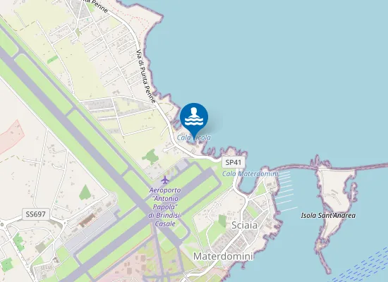 Map of MATERDOMINI SPIAGGIA TRA LIDI CC. E P.S.