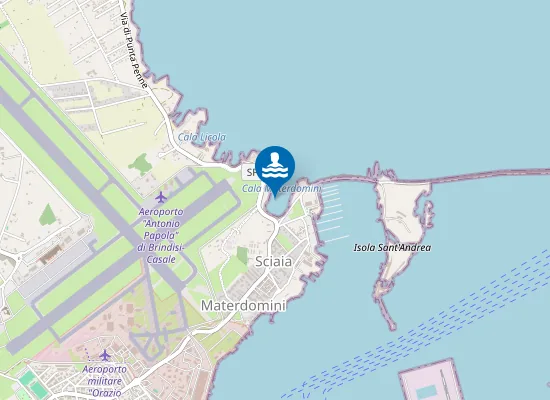 Map of MATERDOMINI LA CONCA-PRIMA DI 'DEL SOLE'