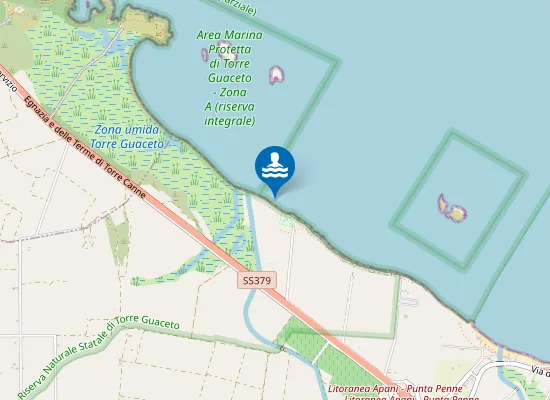Map of TORRE GUACETO - CANALE REALE 250 MT. SUD