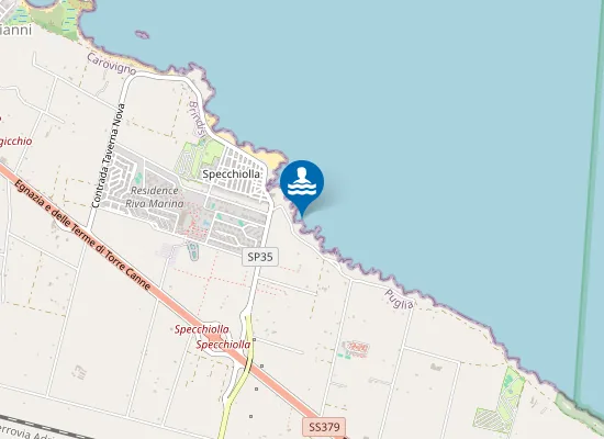 Map of SPECCHIOLLA SPIAGGIA LIBERA A DESTRA