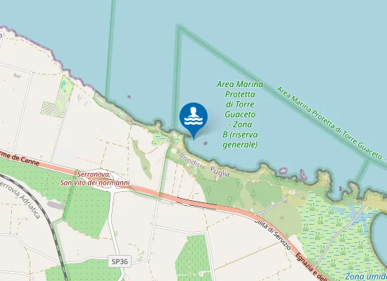 Map of PUNTA PENNA GROSSA (OSPEDALE DI SUMMA)