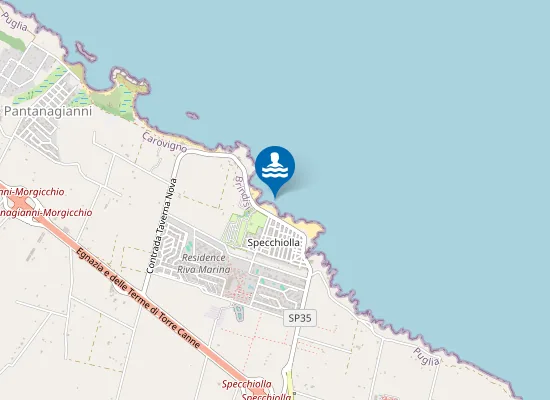 Map of SPECCHIOLLA - SC. FOGNA 500 MT NORD
